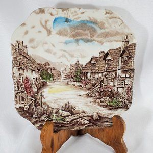 Johnson Brothers Olde English Countryside Brown Square Salad Plate 7.5" single